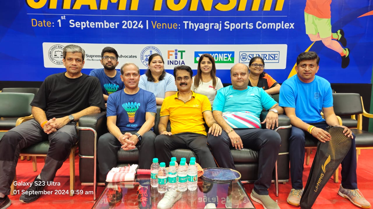 SCAORA organised Badminton Tournament at Thyagraj Stadium on 1st Sep 2024